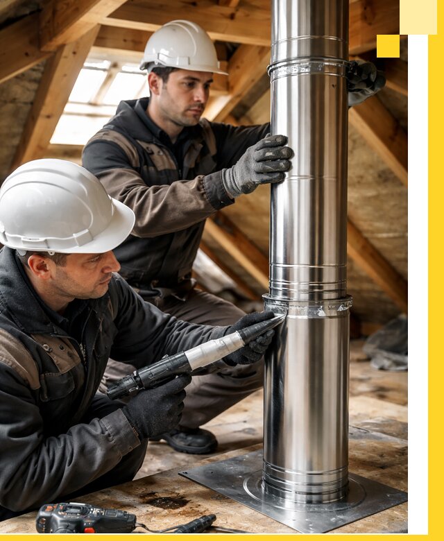 Монтаж дымоходов для каминов в Пскове с гарантией качества