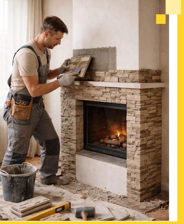 Изготовление и монтаж каминов для дома под ключ в Пскове