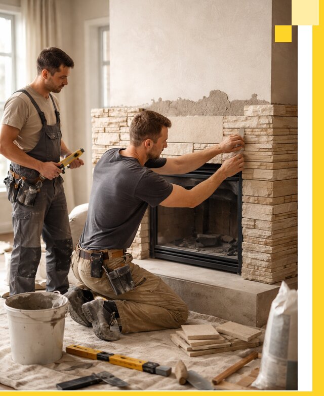 Установка и монтаж каминов для загородного дома в Пскове