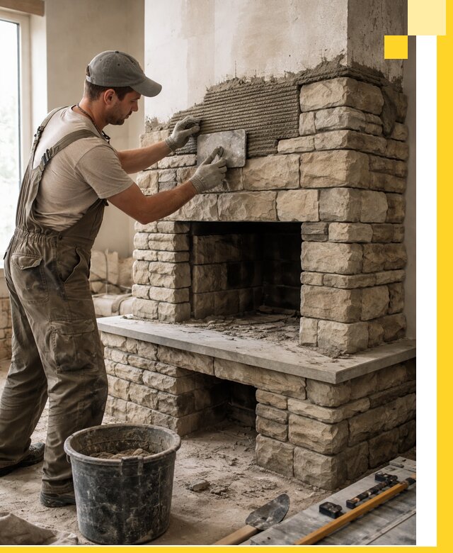 Строительство каминов под ключ в Пскове от проектирования до монтажа