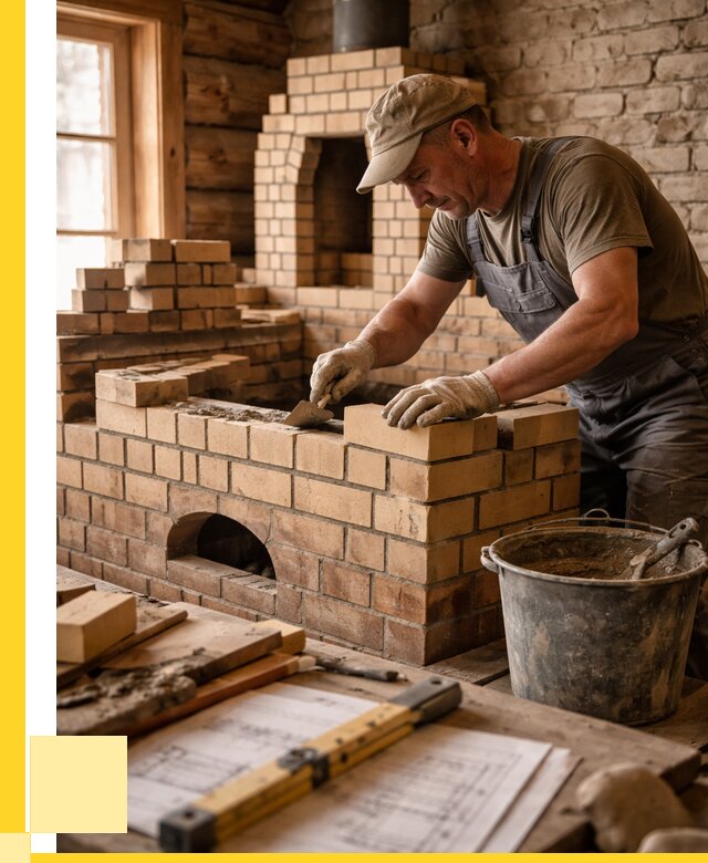 Кладка печей из кирпича в Пскове цены от 30450 р. - ЭриданПск