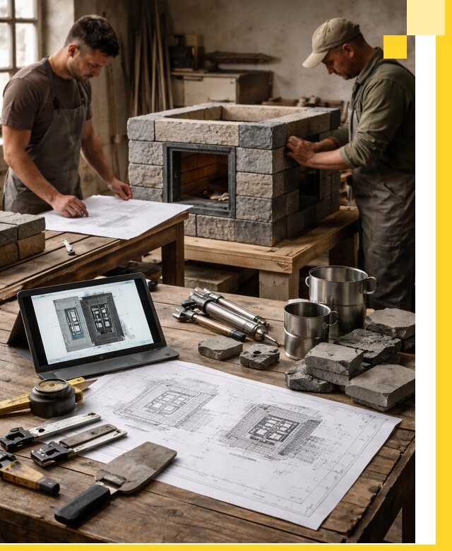 Разработка проектов печей с согласованием и монтажом в Пскове