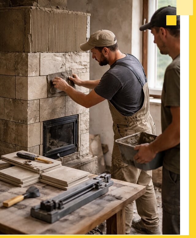 Профессиональная облицовка печей в Пскове: керамика и камень