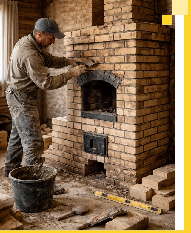 Кирпичные печи под ключ в Пскове: проектирование и кладка