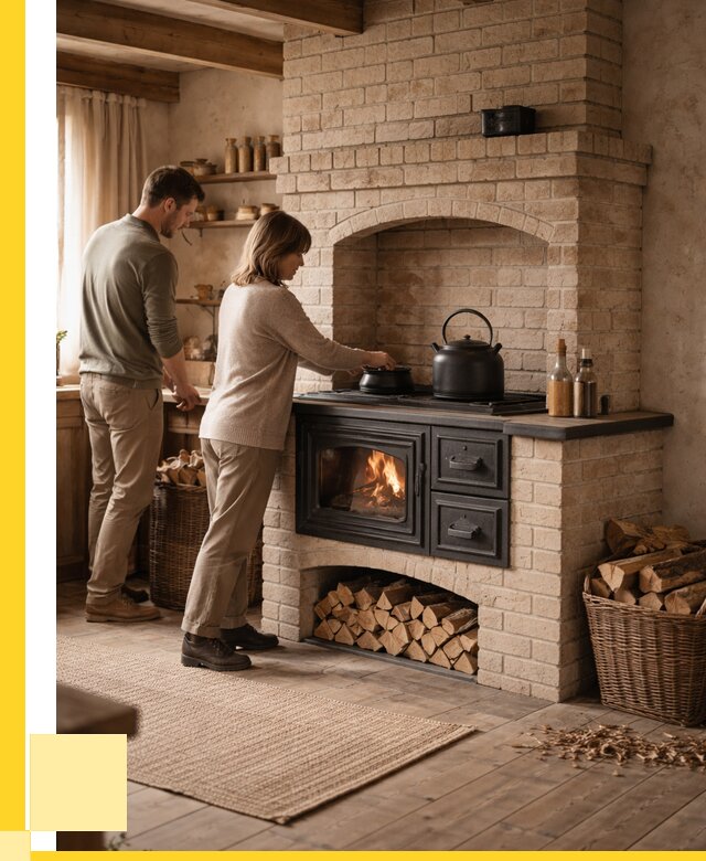 Печи с плитой в Пскове от 45675 р. | ЭриданПск — кирпичная печь