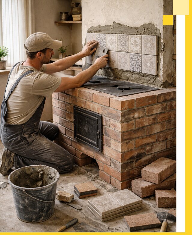 Печи с плитой на заказ монтаж гарантия и сервис в Пскове