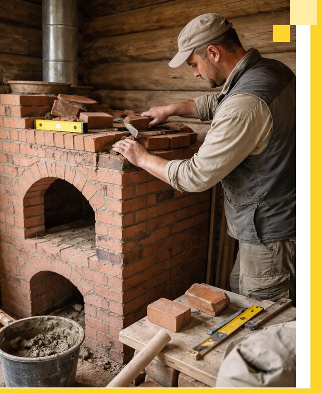 Изготовление и установка русских печей в Пскове под ключ