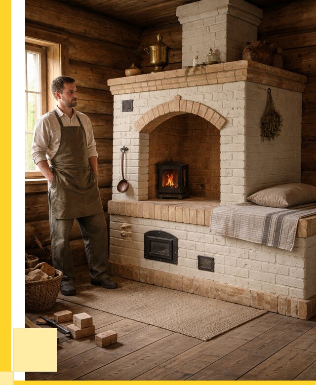 Русские печи с лежанкой под ключ в Пскове от 152250 р. ЭриданПск