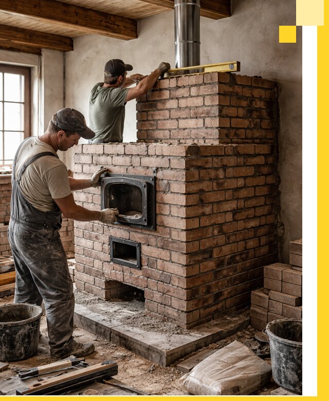 Печи для загородного дома под ключ в Пскове — монтаж и сервис