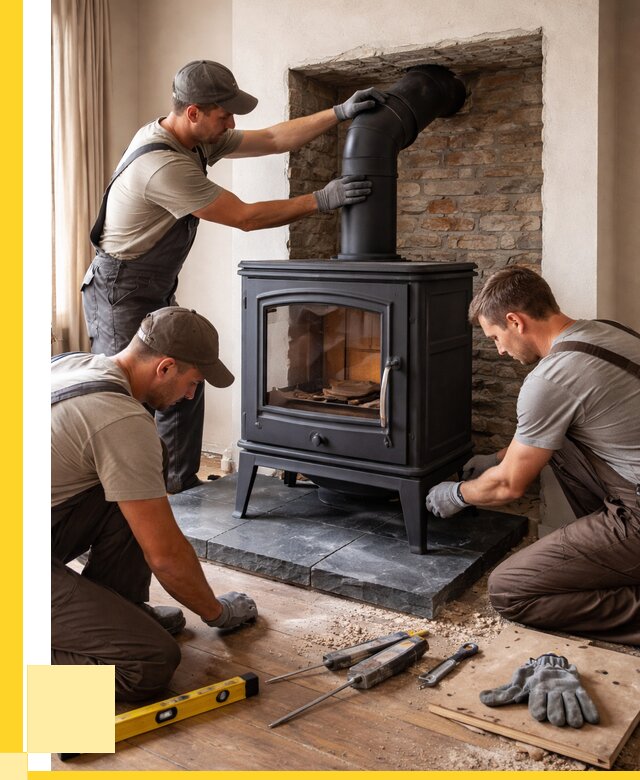 Монтаж печи камина в частном доме в Пскове от 25375 р. | ЭриданПск