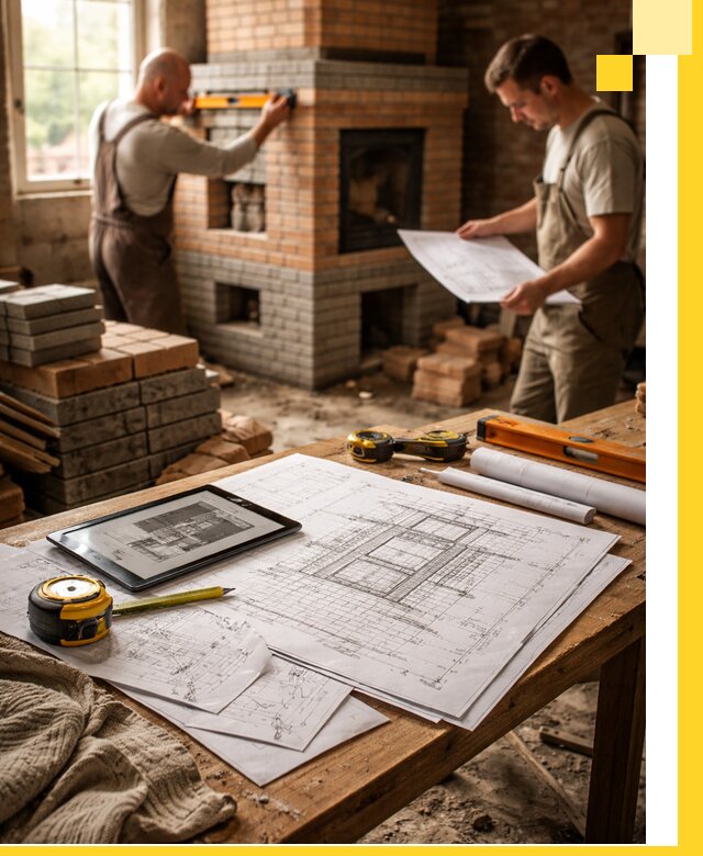 Проекты печей и каминов с индивидуальным дизайном в Пскове