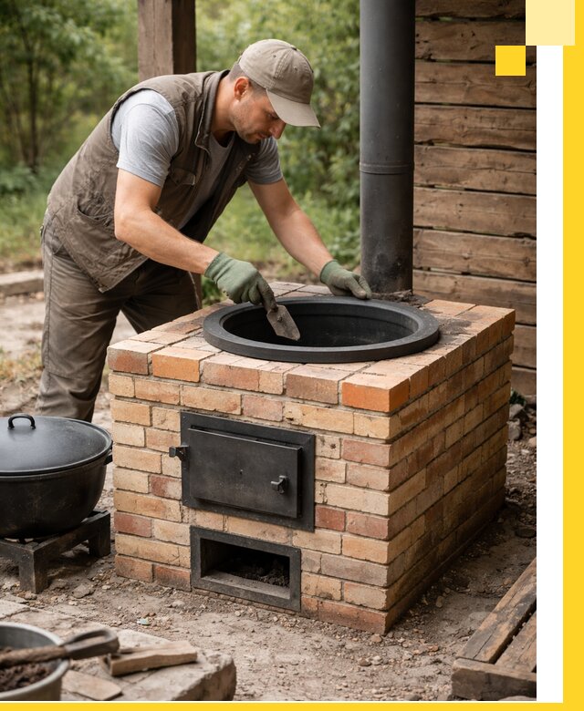 Изготовление и установка печей для казана в Пскове под ключ