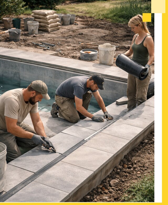 Строительство и монтаж уличных бассейнов под ключ в Пскове