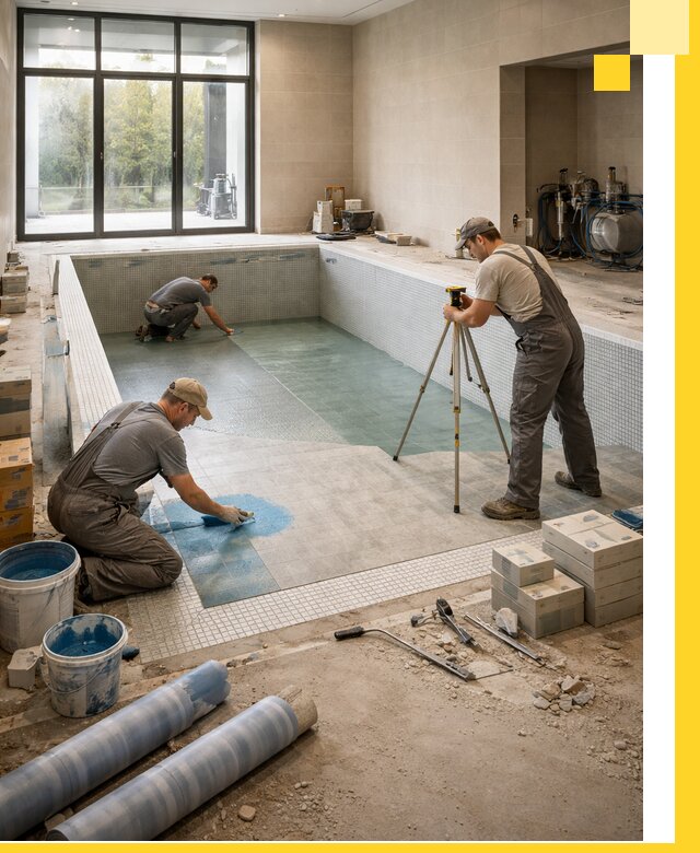 Проект и строительство закрытых бассейнов в Пскове под ключ