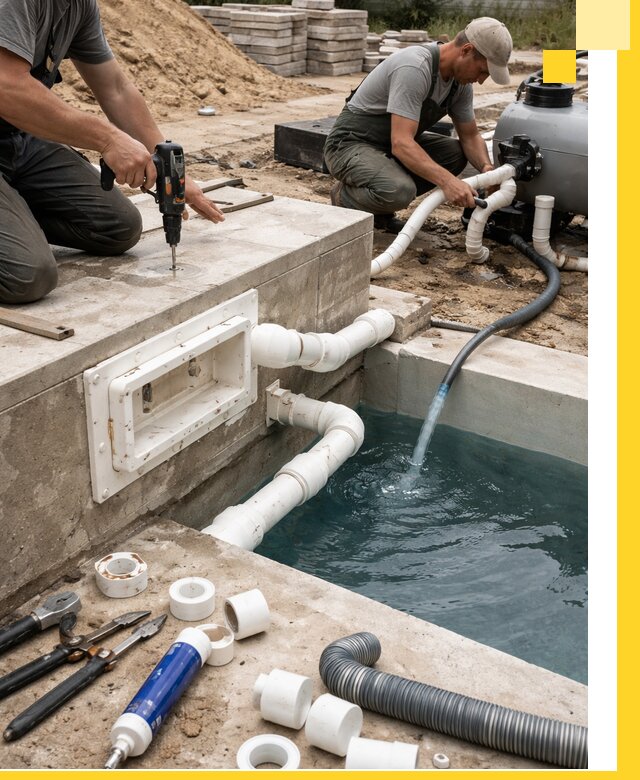 Строительство скиммерных бассейнов под ключ в Пскове