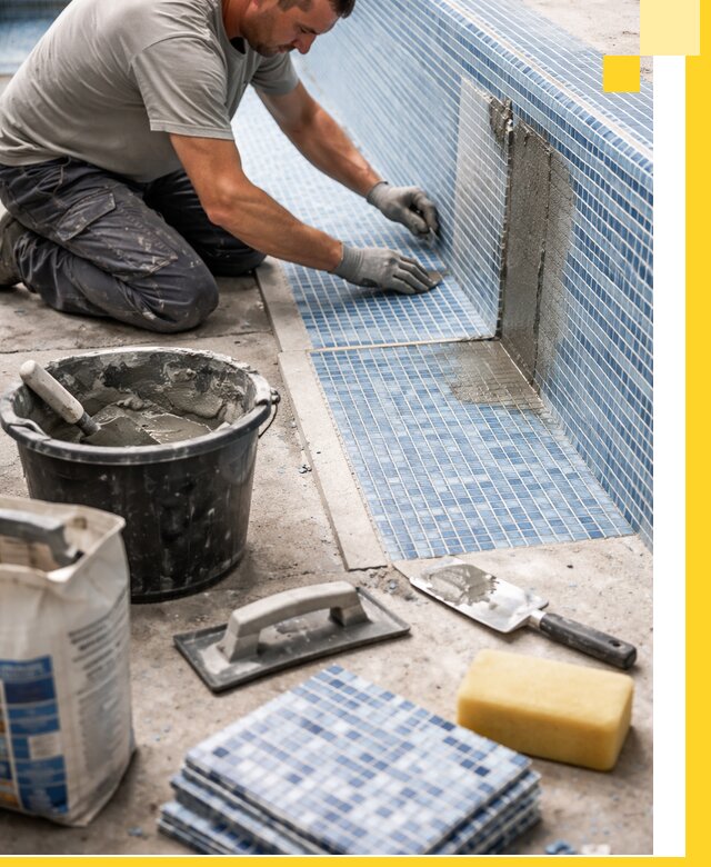 Укладка и ремонт мозаики для бассейнов под ключ в Пскове