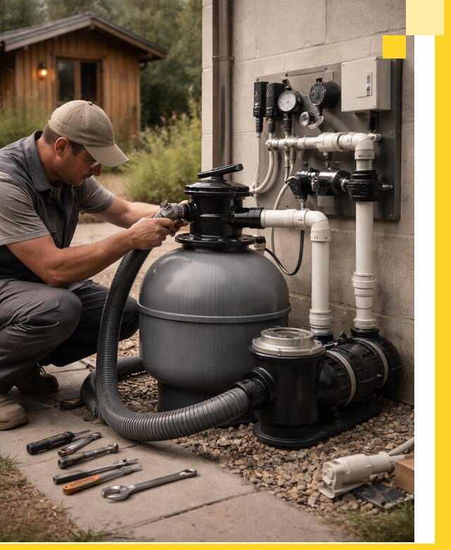 Продажа и монтаж фильтров и насосов для бассейнов в Пскове