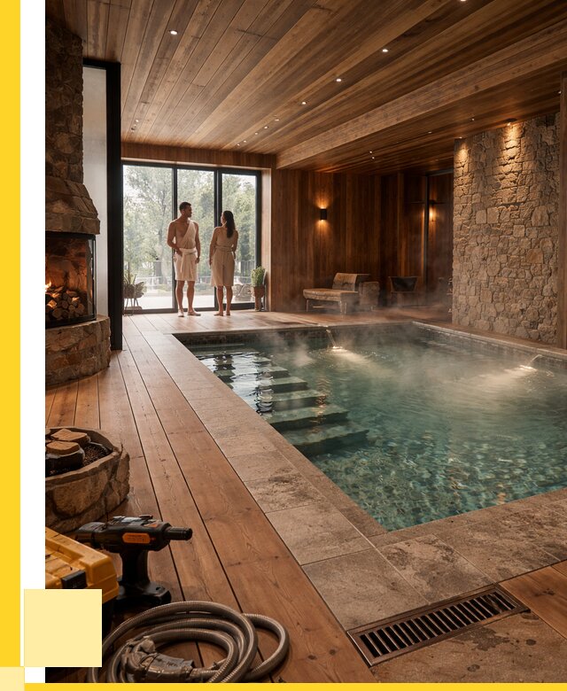 Проекты бань с бассейном под ключ в Пскове от 76125 р., ЭриданПск