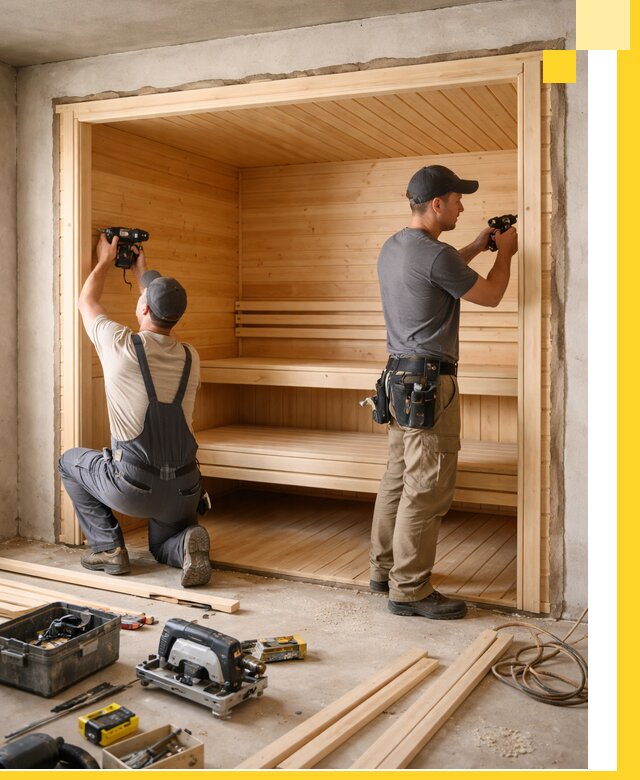 Монтаж саун под ключ в Пскове — проектирование и установка