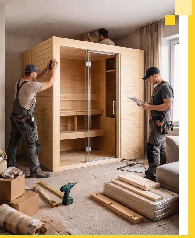 Установка и благоустройство саун в квартире в Пскове