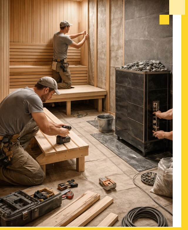 Дизайн и строительство интерьерных саун под ключ в Пскове