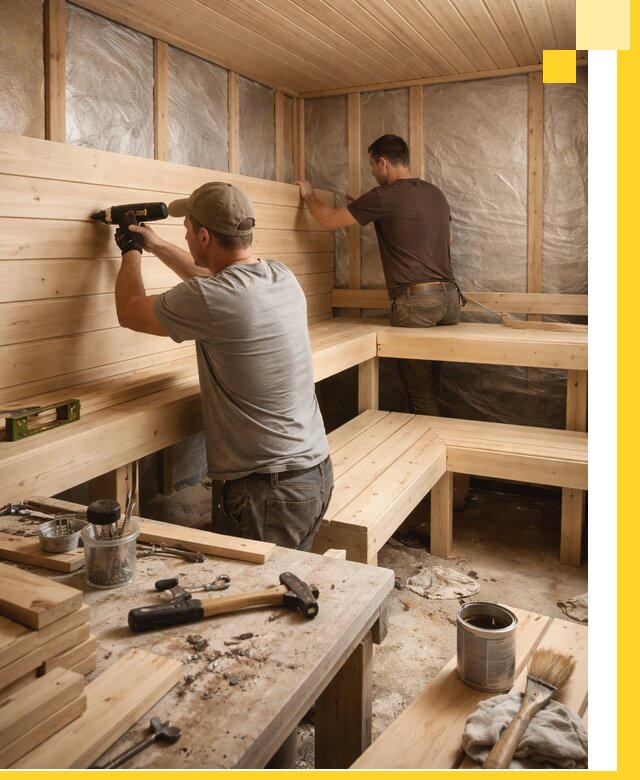 Профессиональная отделка бань и саун под ключ в Пскове