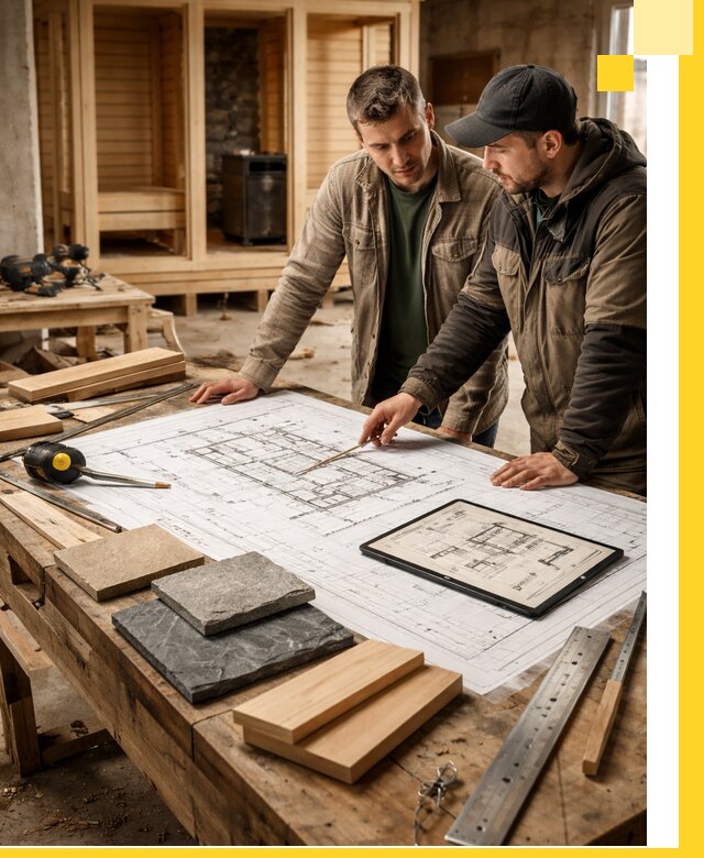 Проекты бань под ключ и планы строительства в Пскове