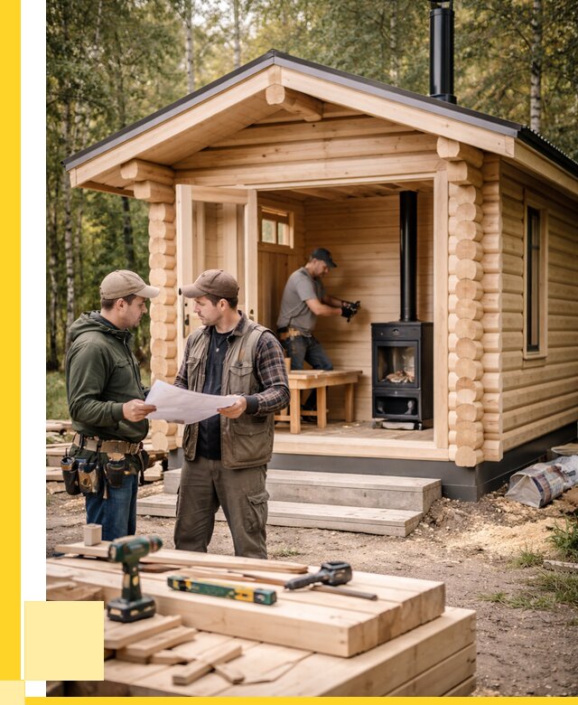 Монтаж бань под ключ в Пскове — от 203000 р. | ЭриданПск