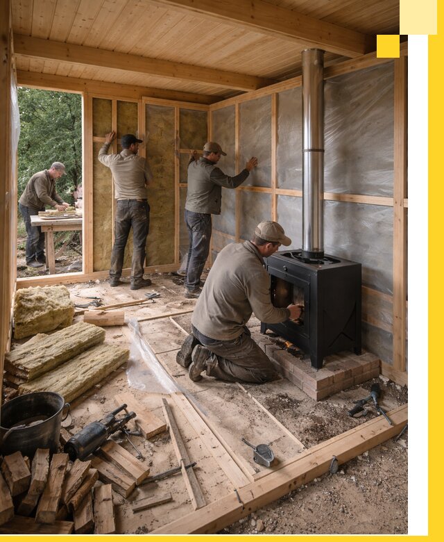 Профессиональный монтаж бань под ключ в Пскове для дома