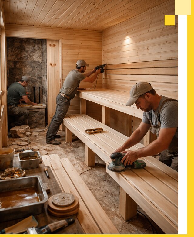 Профессиональная отделка бань в Пскове под ключ, с гарантией