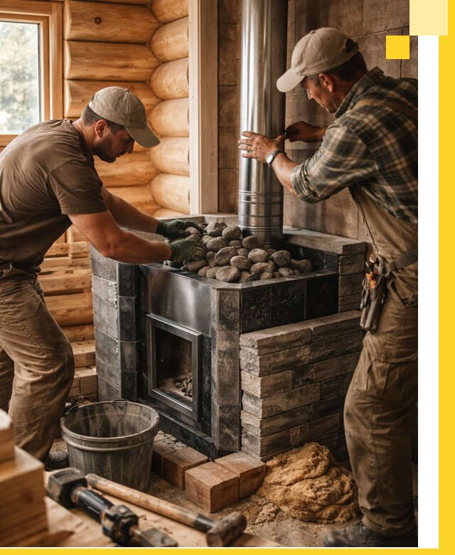 Строительство и отделка русских бань под ключ в Пскове