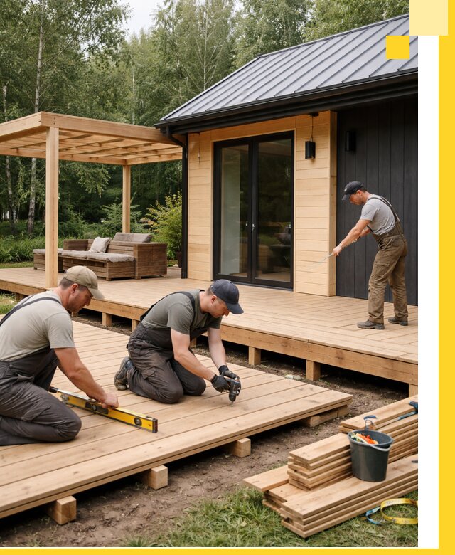 Строительство бань с террасой и бассейном под ключ в Пскове