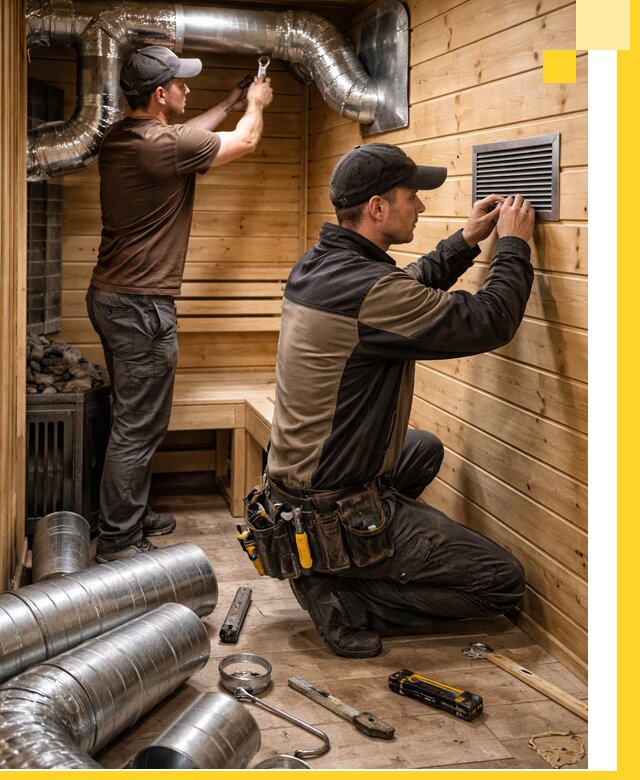 Проектирование и монтаж вентиляции бани в Пскове под ключ