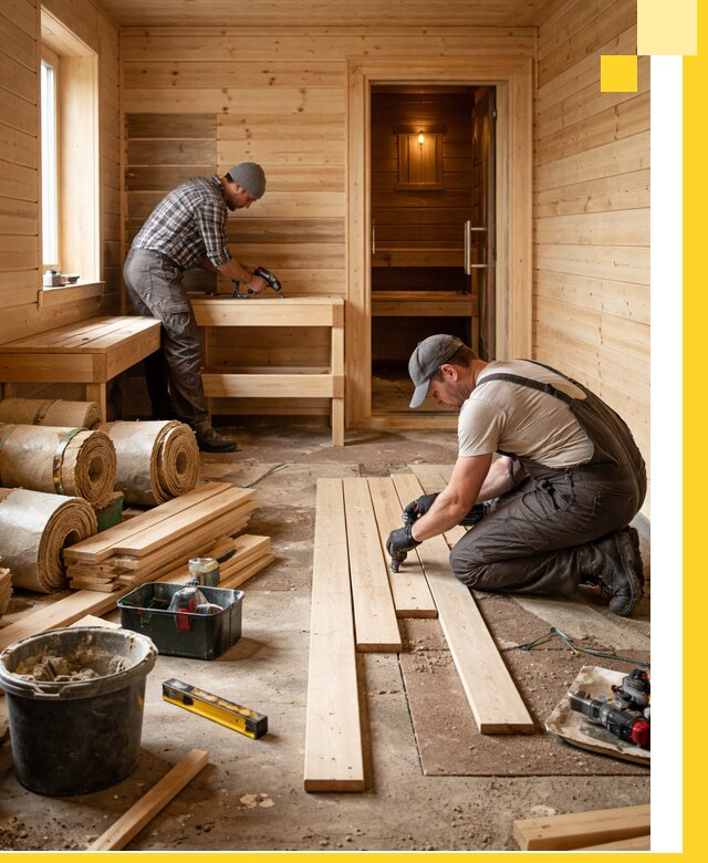 Индивидуальный проект бани с комнатой отдыха под ключ в Пскове