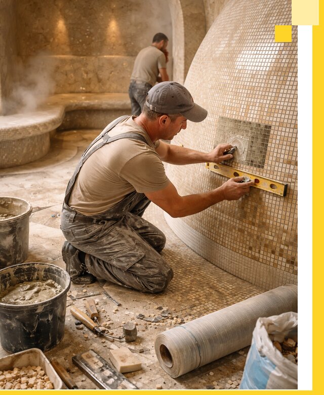 Хамам под ключ в Пскове: проектирование, строительство, отделка