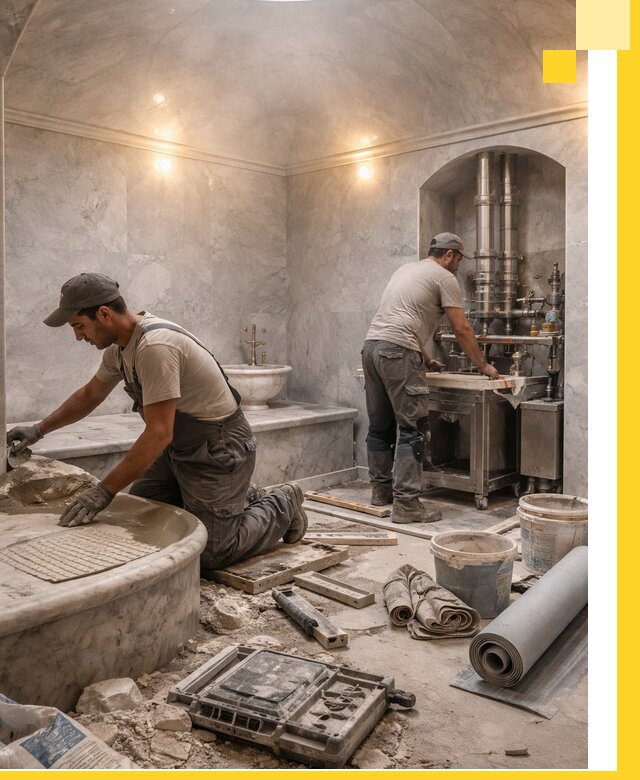 Строительство турецких бань хаммам под ключ в Пскове