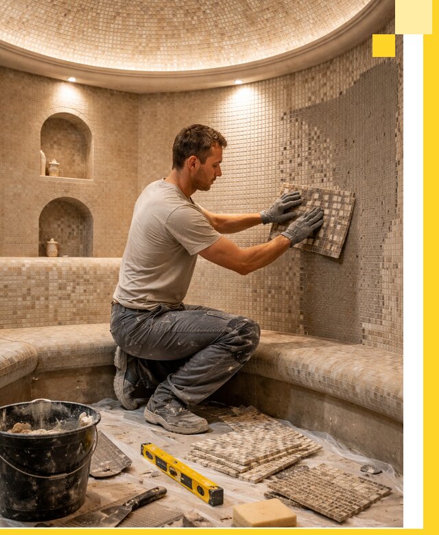 Устройство и монтаж домашнего хамама под ключ в Пскове