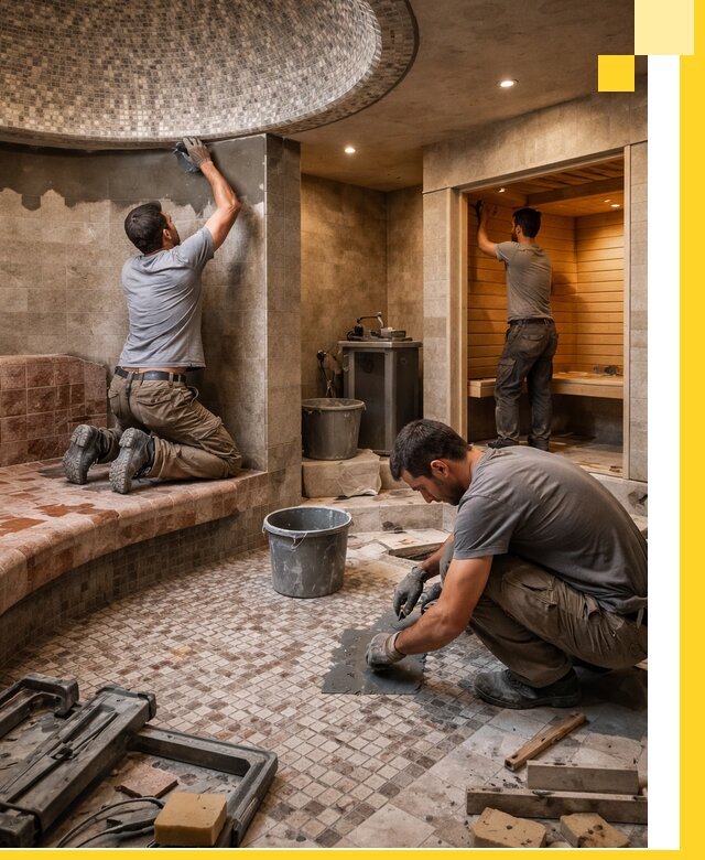 Проект и строительство хамама бани и сауны под ключ в Пскове