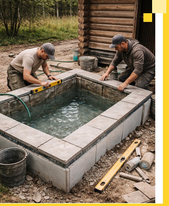 Изготовление и установка холодных купелей под ключ в Пскове